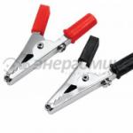 Зажим "крокодил" 5А 55мм в изоляторе черный с болтом REXANT 16-0006