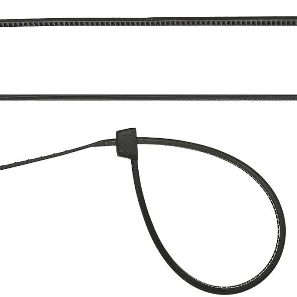 Кабельные стяжки черные ХС-Ч, 4.8 x 300 мм, 100 шт,нейлоновые, СИБИН 3788-48-300