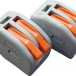 Клеммная колодка с рычагом 2 х (0,08-2,5мм2)  СМК-412  тип WAGO 800481